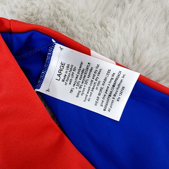 NEW Mara Hoffman Kay Low Rise Bikini Swim Bottom in Cream Multicolor - Picture 5 of 11